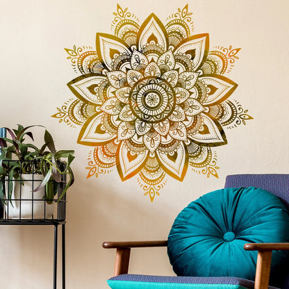 Additional view of Mandala Lotus Flower Mural Wall Decal | Home Decor by HomeDecorDecals.