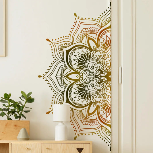 Mandala Lotus Flower Mural Wall Decal | Home Decor by HomeDecorDecals.