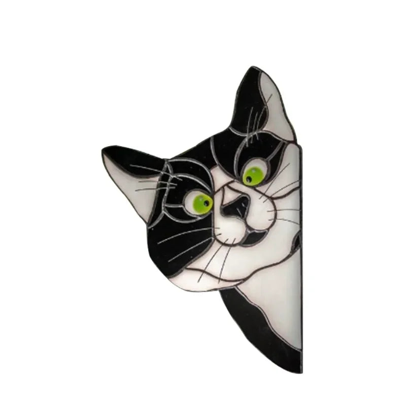 Cat Peeking Window Glass Decal | Home Decor decorative wall feature by HomeDecorDecals.