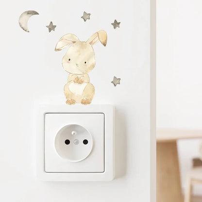 Cartoon Animal Wall And Switch Stickers Set-HomeDecorDecals_com