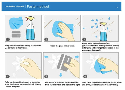 9pcs Snowflake Christmas Window Stickers Reindeer New Year Decal Wall Sticker White Christmas Electrostatic Stickers Decorations-HomeDecorDecals_com