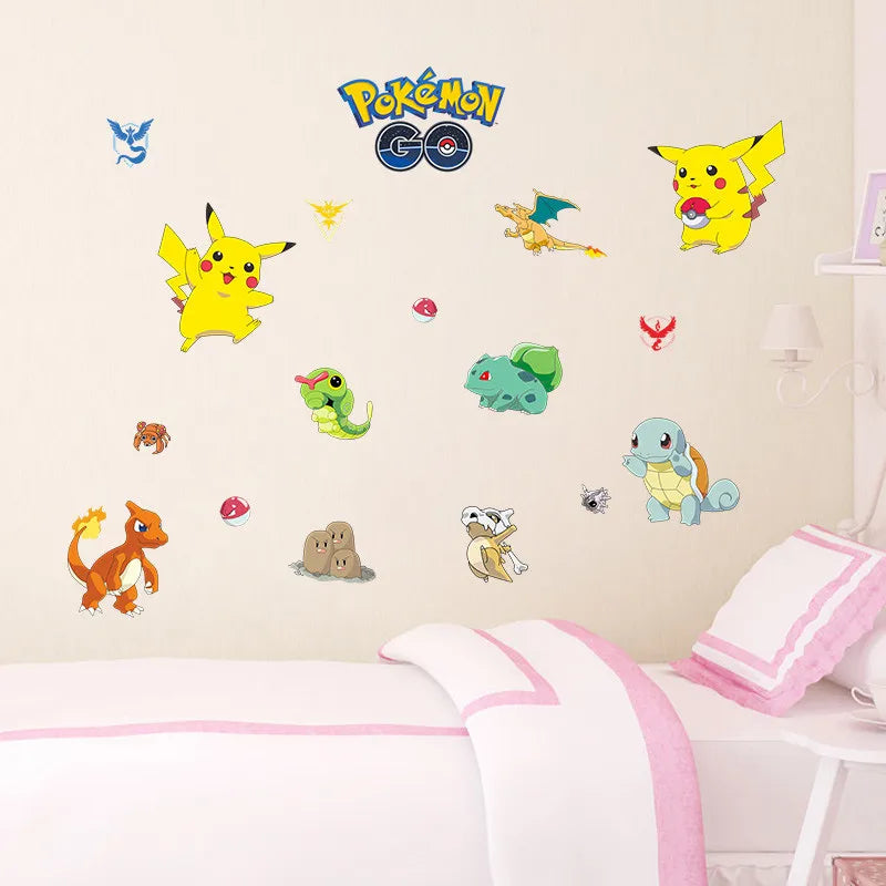 3D Cartoon Pikachu Wall Sticker for Kids Room Decor-HomeDecorDecals_com