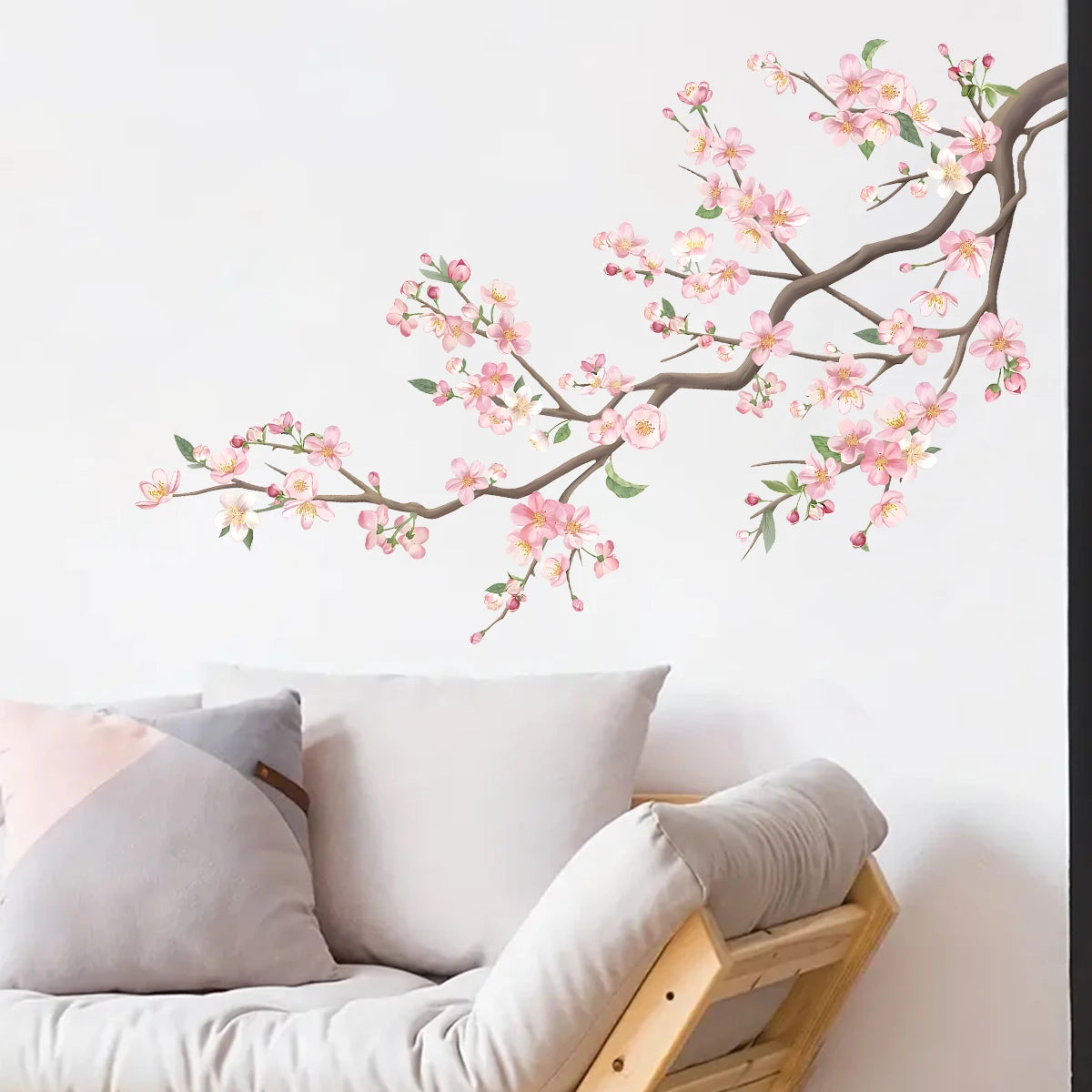 Watercolour Bird and Flower Wall Stickers (2-Pack)-HomeDecorDecals_com