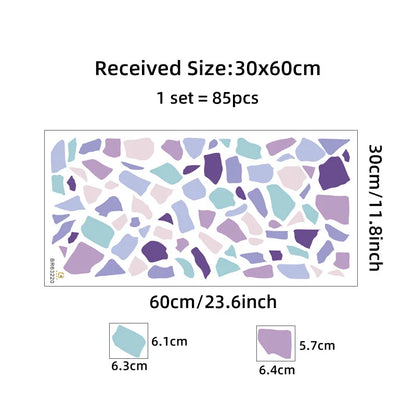Additional view of Purple Terrazzo Pattern Wall Decal | Room Decor by HomeDecorDecals.