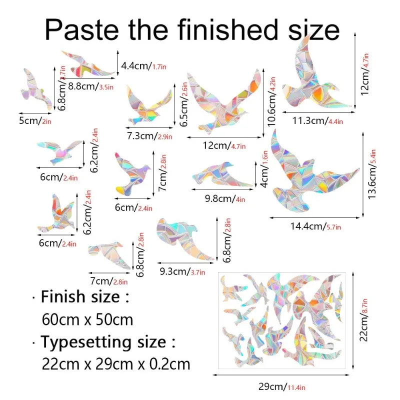 29 Stylels Rainbow Maker Sun Catcher Wall Stickers Cat Bird Star Mushroom Moon Sun DIY Window Glass Electrostatic Prisms Sticker-HomeDecorDecals_com