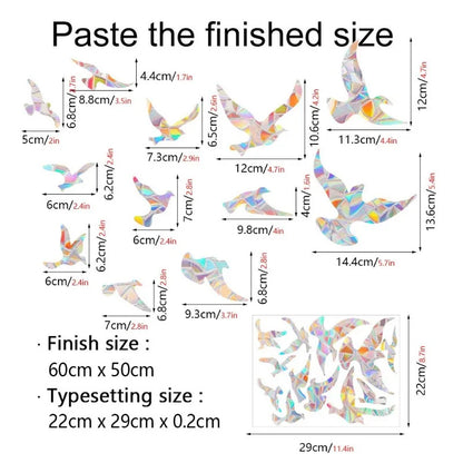 29 Stylels Rainbow Maker Sun Catcher Wall Stickers Cat Bird Star Mushroom Moon Sun DIY Window Glass Electrostatic Prisms Sticker-HomeDecorDecals_com