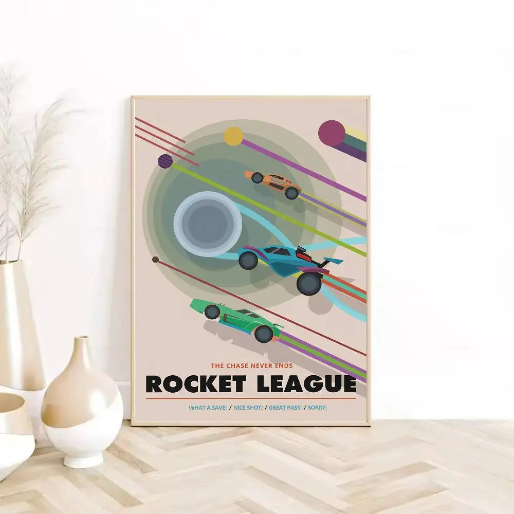 game R-Rocket L-League Poster Self-adhesive Art Waterproof Paper Sticker Coffee House Bar Dorm Room Wall Decor-HomeDecorDecals_com