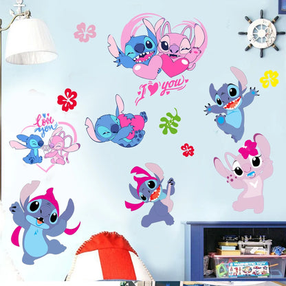 Lilo And Stitch Rainbow Wall Sticker for Kids Room-HomeDecorDecals_com