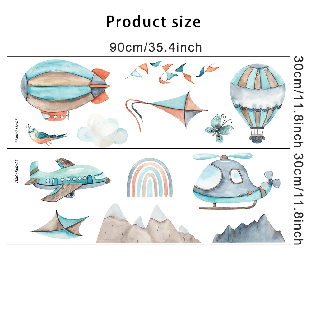 Kids Cartoon Hot Air Balloon Wall Stickers-HomeDecorDecals_com