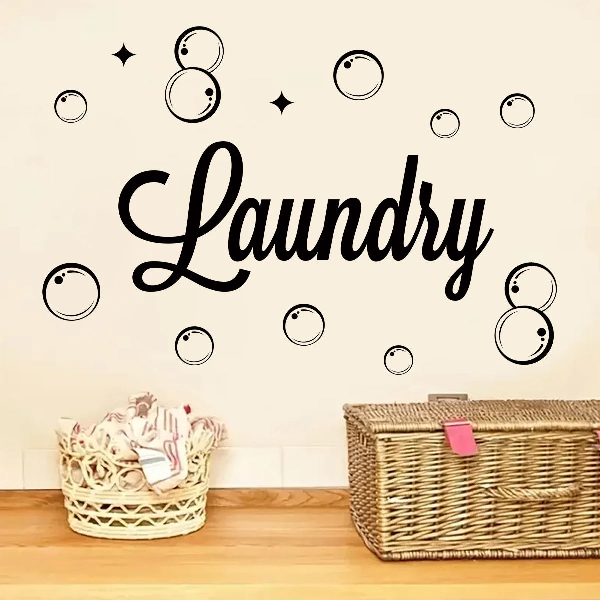 Laundry Text Wall Decal | Home Decor design details by HomeDecorDecals.