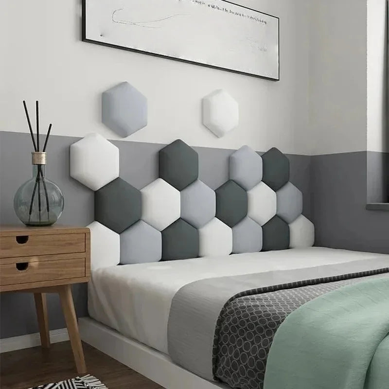 Anticollision Hexagonal Headboard Panel | Room Decor by HomeDecorDecals.