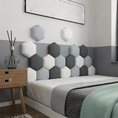 Anticollision Hexagonal Headboard Panel | Room Decor by HomeDecorDecals.