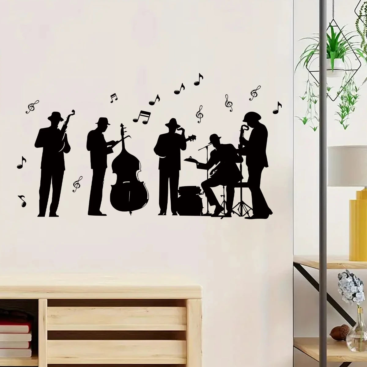 Creative Band Playing Wall Decal | Room Decor design details by HomeDecorDecals.