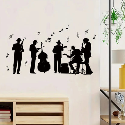 Creative Band Playing Wall Decal | Room Decor design details by HomeDecorDecals.