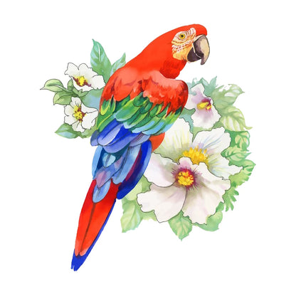 T148# Hand painted Parrot Wall Sticker Bathroom Toilet Decor Living Room Cabinet Home Decoration Decals-HomeDecorDecals_com