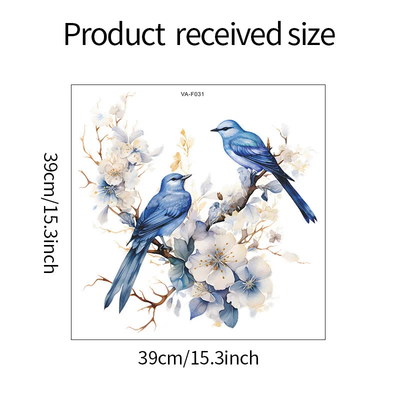 Branches Flower and Birds Wall Decal | Home Decor removable peel and stick wall decal by HomeDecorDecals.
