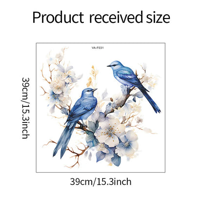 Branches Flower and Birds Wall Decal | Home Decor removable peel and stick wall decal by HomeDecorDecals.