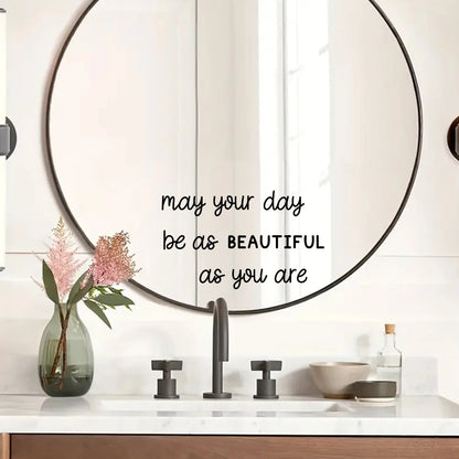 Inspirational Quote Mirror Decal | Home Decor design details by HomeDecorDecals.