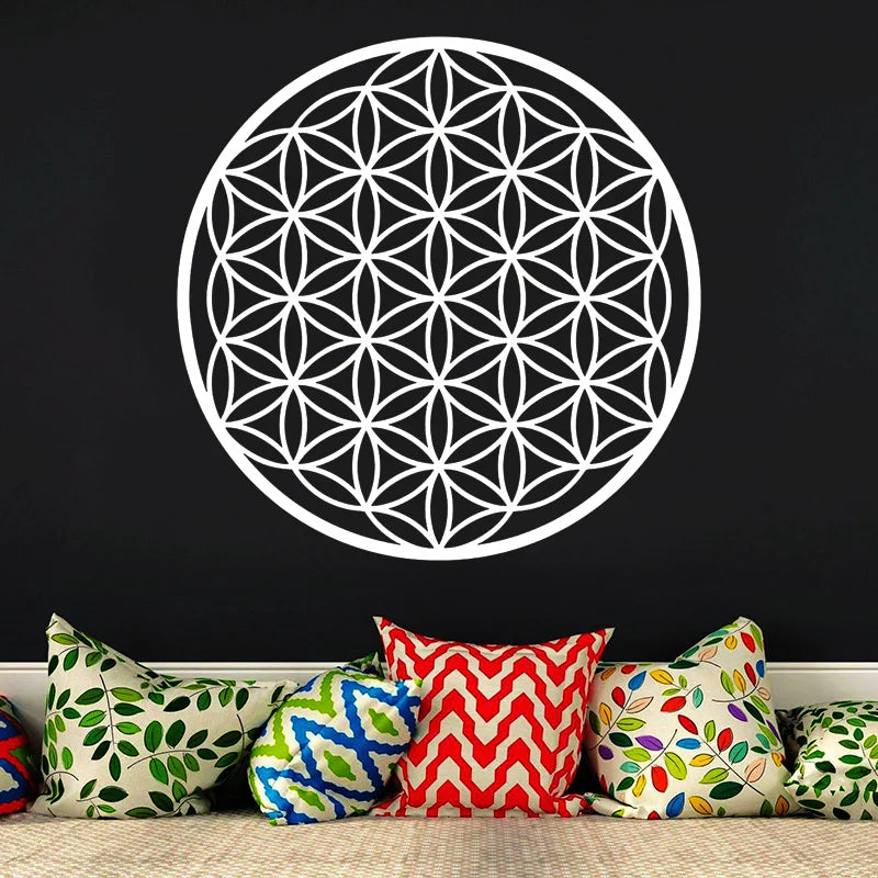 Flower of Life Wall Decal | Home Decor decorative wall feature by HomeDecorDecals.
