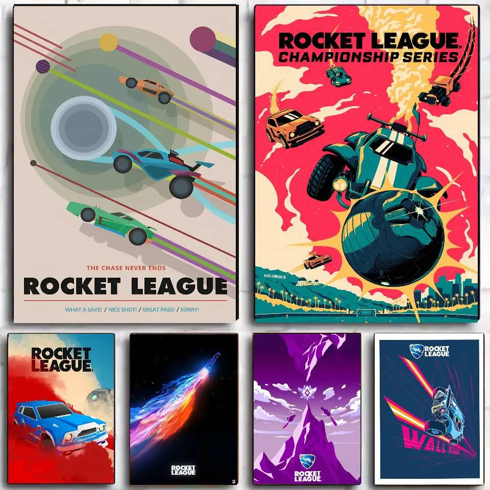 game R-Rocket L-League Poster Self-adhesive Art Waterproof Paper Sticker Coffee House Bar Dorm Room Wall Decor-HomeDecorDecals_com