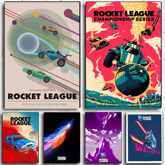 game R-Rocket L-League Poster Self-adhesive Art Waterproof Paper Sticker Coffee House Bar Dorm Room Wall Decor-HomeDecorDecals_com