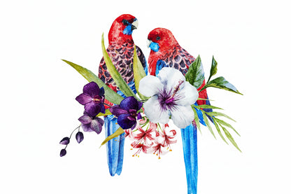 T148# Hand painted Parrot Wall Sticker Bathroom Toilet Decor Living Room Cabinet Home Decoration Decals-HomeDecorDecals_com
