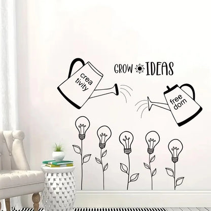 1pcs Watering Light Flower Pattern Wall Stickers for Kids Room Decoration Nursery Children Home Decor Bedroom Wall Decals-HomeDecorDecals_com