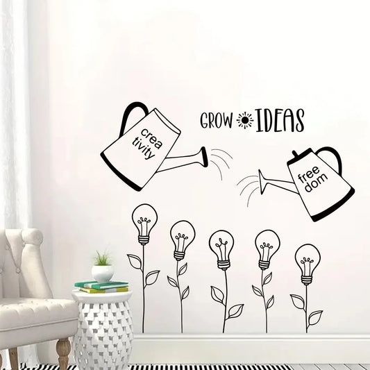 Watering Light Flower Pattern Wall Decal | Kids Room Decor removable peel and stick wall decal by HomeDecorDecals.