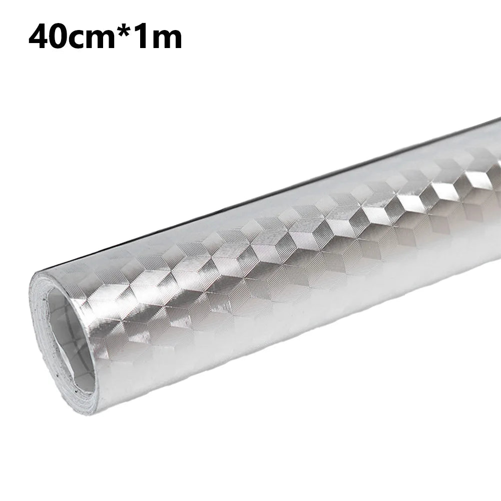 5/2/1M Modern Kitchen Oil-proof Self Adhesives Stickers High-temperature Aluminum Foil Gas Stove Cabinet Contact Sticke-HomeDecorDecals_com