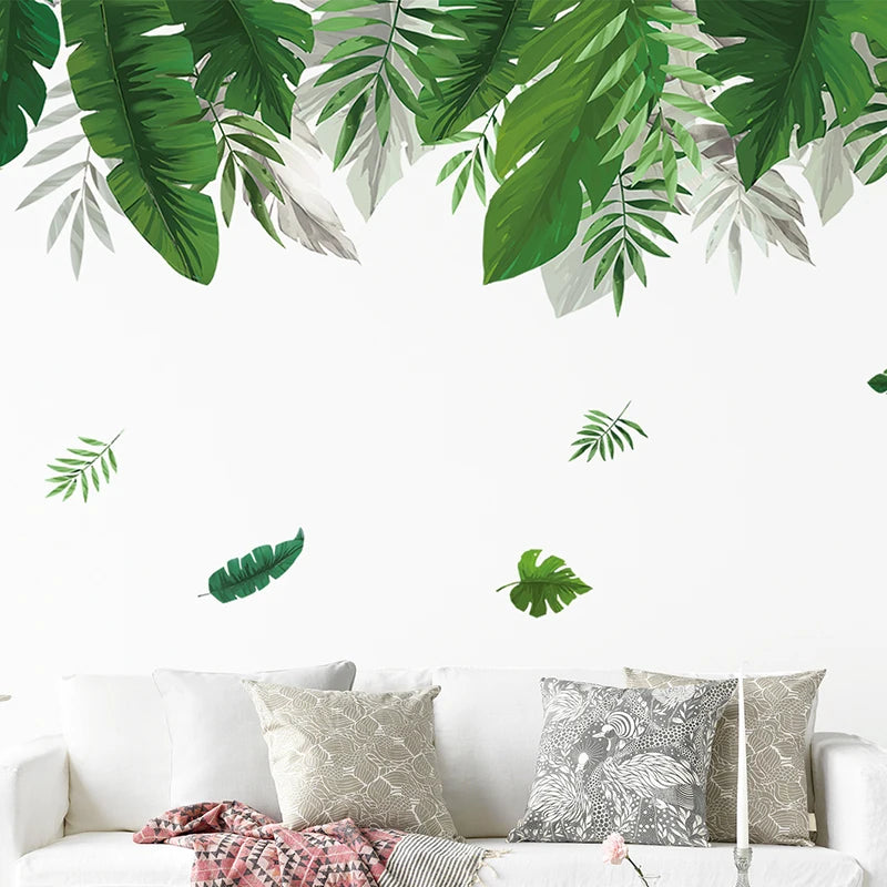 Detailed look at Tropical Palm Leaves Wall Decal | Home Decor by HomeDecorDecals.