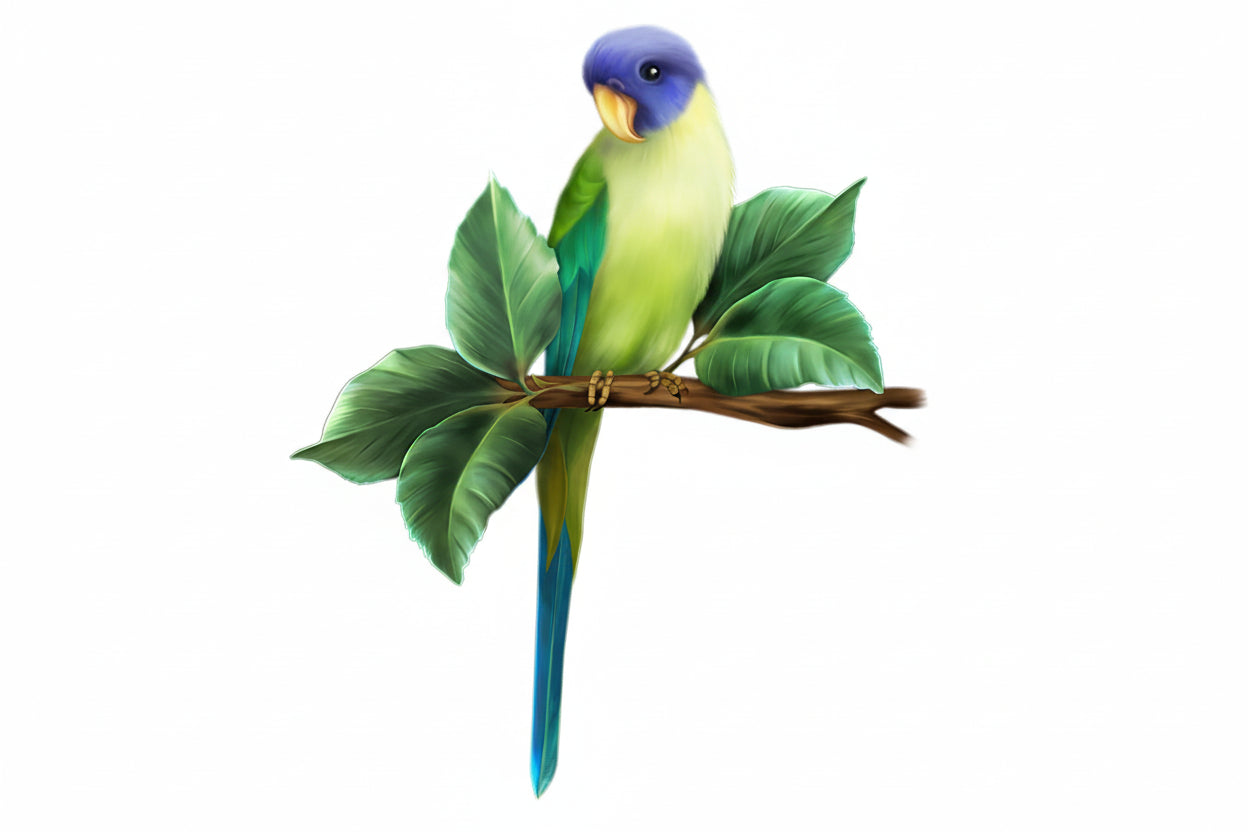 T148# Hand painted Parrot Wall Sticker Bathroom Toilet Decor Living Room Cabinet Home Decoration Decals-HomeDecorDecals_com