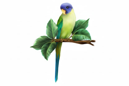 T148# Hand painted Parrot Wall Sticker Bathroom Toilet Decor Living Room Cabinet Home Decoration Decals-HomeDecorDecals_com