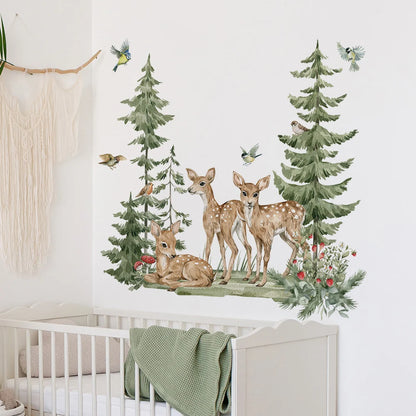 Cartoon Forest Animals Wall Stickers For Décor-HomeDecorDecals_com