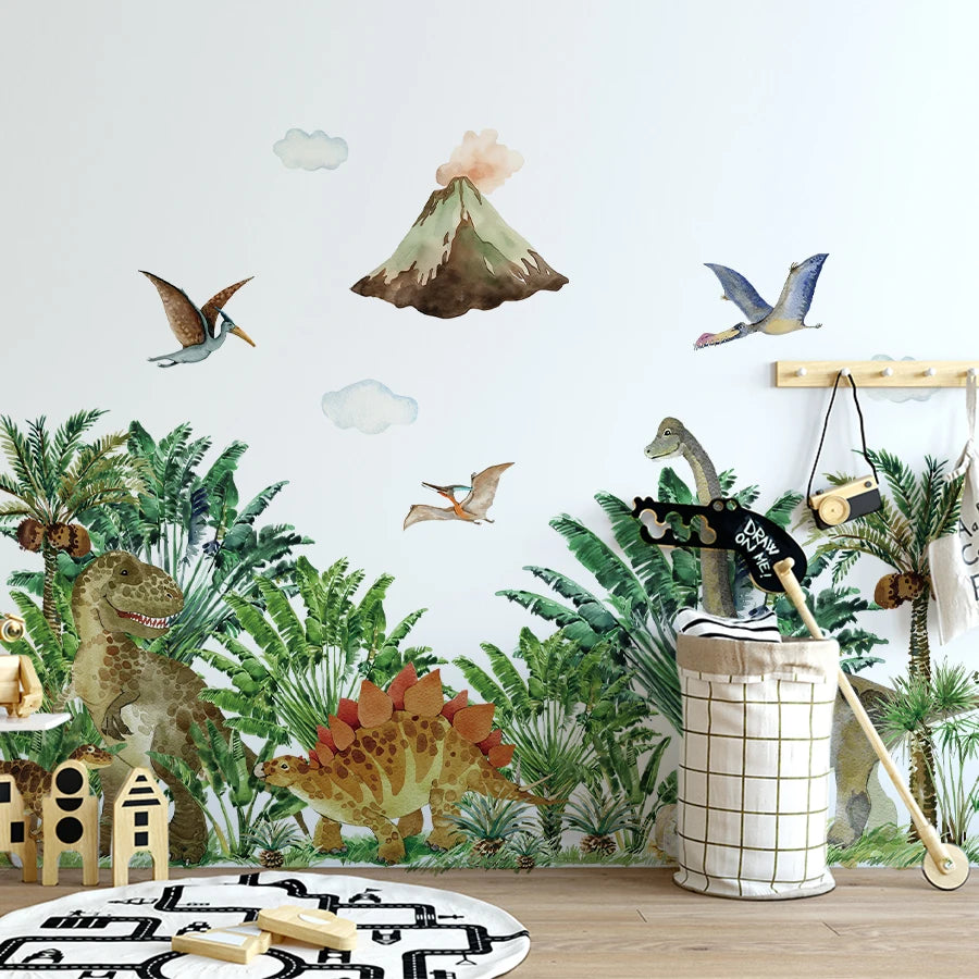 Large Cartoon Dinosaur Wall Decal for Kids-HomeDecorDecals_com