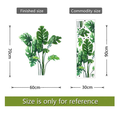 Large Tropical Green Plant Wall Stickers-HomeDecorDecals_com