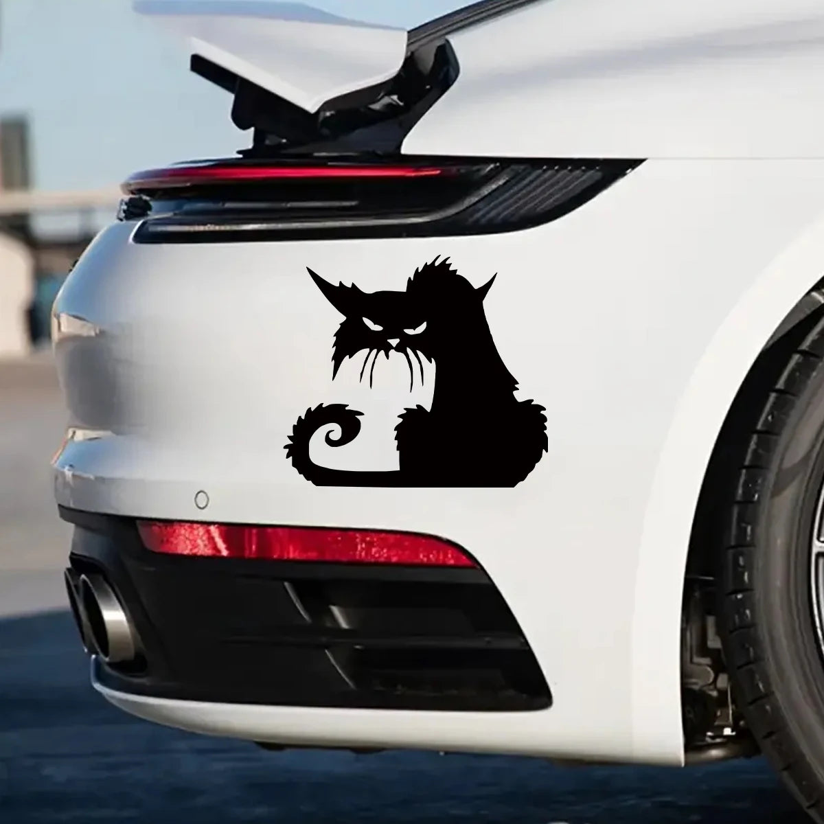 Close-up view of Black Cat Pattern Wall Decal | Home Decor by HomeDecorDecals.
