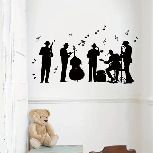 Creative Band Playing Wall Decal | Room Decor by HomeDecorDecals.