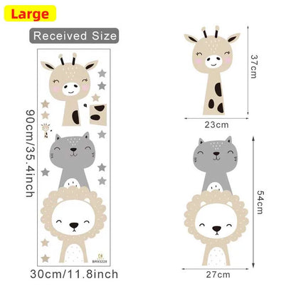 Cartoon Lion Bunny Forest Animals Wall Stickers for Children's Room Kids Room Bear Wall Decals for Baby Nursery Room Bedroom-HomeDecorDecals_com