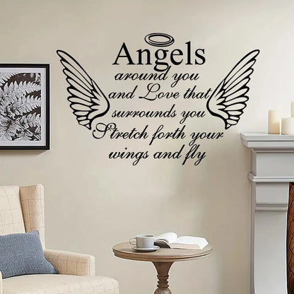Angel Wings Wall Decal | Home Decor design details by HomeDecorDecals.
