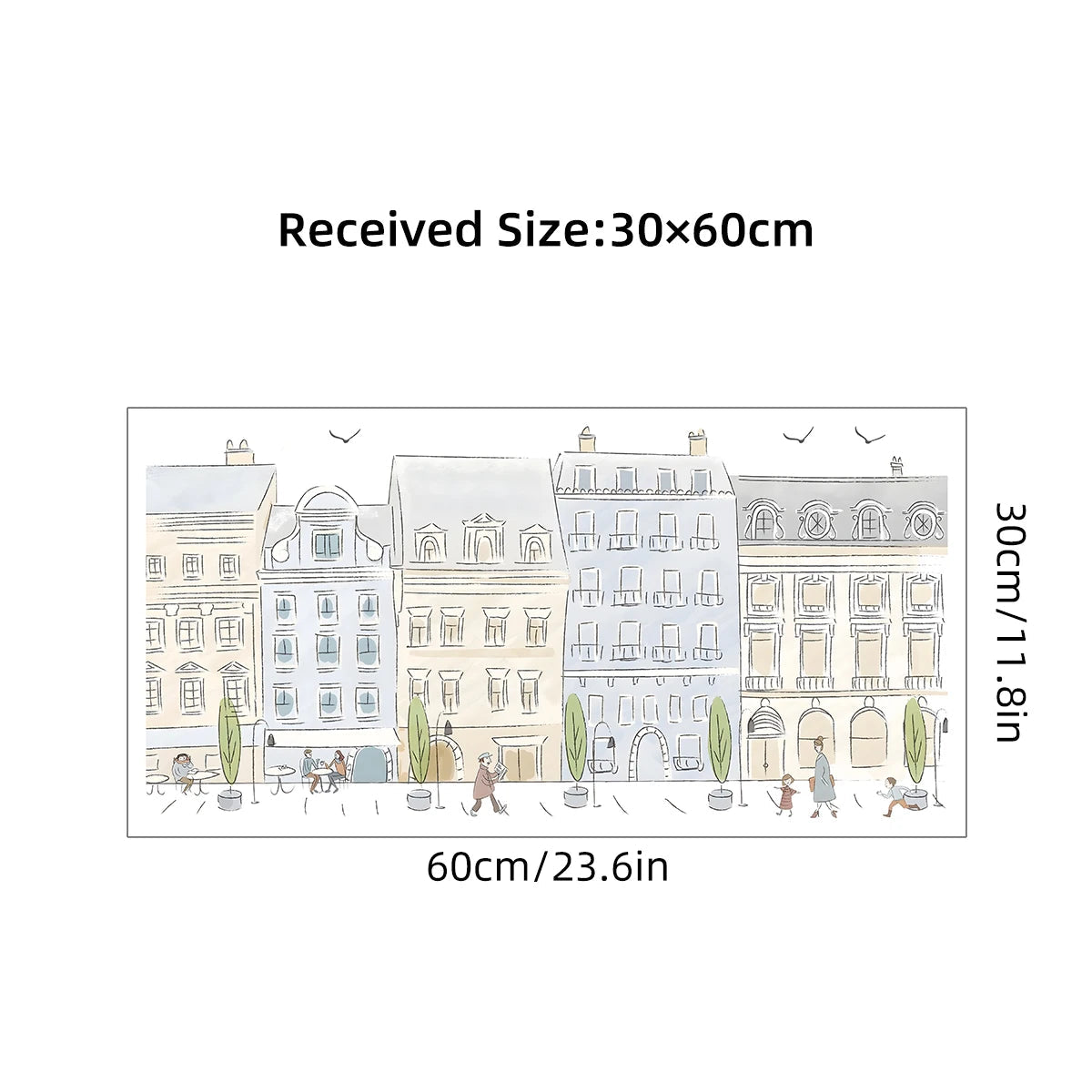 1Pc Cartoon City Street Pedestrian House Wall Stickers Home Decor Accessories Living Room Decoration Kids Room Wall Decals-HomeDecorDecals_com