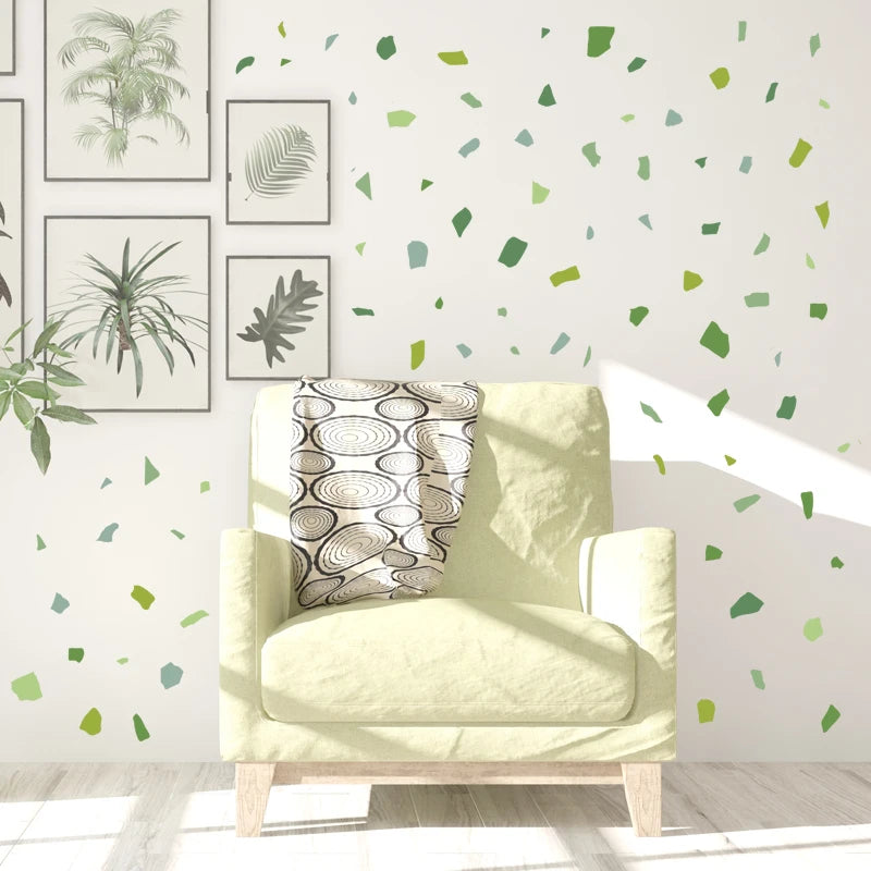 Green Terrazzo Pattern Wall Decal | Home Decor by HomeDecorDecals.