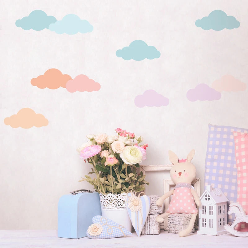 Colorful Cloud Peel Rainbow Stick Wall Decals Self-Adhesive DIY Decor Bedroom Wallpaper Living Room Baby's Home Wall Stickers-HomeDecorDecals_com