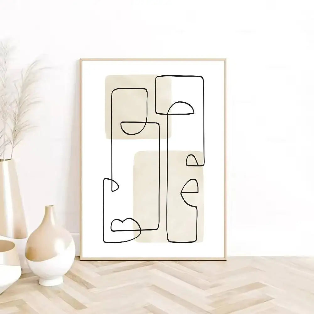 Canvas Painting Boho Abstract Poster HD sticky wall waterproof home living room bedroom Dorm bar aesthetic decoration-HomeDecorDecals_com