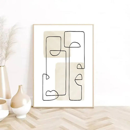 Canvas Painting Boho Abstract Poster HD sticky wall waterproof home living room bedroom Dorm bar aesthetic decoration-HomeDecorDecals_com