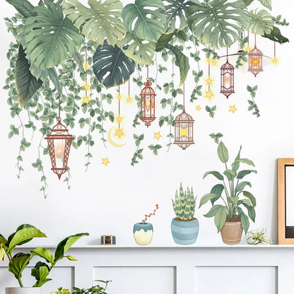 Green Leaves Ramadan Style Wall Decal | Home Decor design details by HomeDecorDecals.