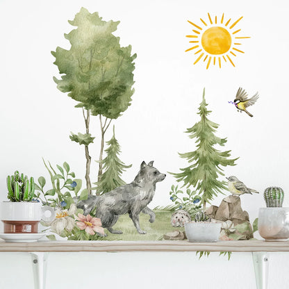 Cartoon Forest Animals Wall Stickers For Décor-HomeDecorDecals_com