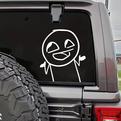 Stick Figure Funny Man Wall Decal | Room Decor removable peel and stick wall decal by HomeDecorDecals.