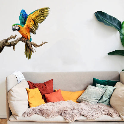 T148# Hand painted Parrot Wall Sticker Bathroom Toilet Decor Living Room Cabinet Home Decoration Decals-HomeDecorDecals_com