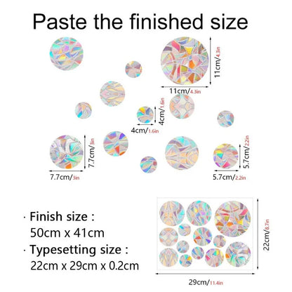 29 Stylels Rainbow Maker Sun Catcher Wall Stickers Cat Bird Star Mushroom Moon Sun DIY Window Glass Electrostatic Prisms Sticker-HomeDecorDecals_com