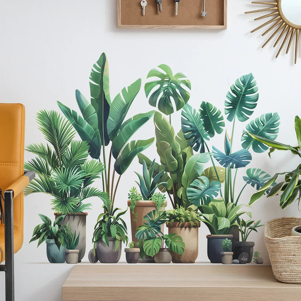 Tropical Banana Leaf Wall Decal | Home Decor by HomeDecorDecals.